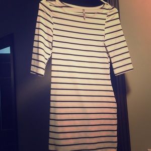 Cute black and white striped dress size M